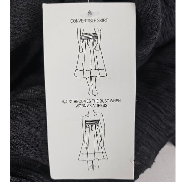 BOHO ME COLLECTION BLACK & KIRT WOMEN'S HALTER DRESS SKIRT # 75947 SIZE SMALL - Picture 8 of 8